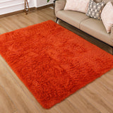 Faux Fur Anti Slip Soft Plush Rust Shaggy Rug