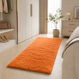 Rust Shaggy Rug Faux Fur Anti Slip Soft Plush