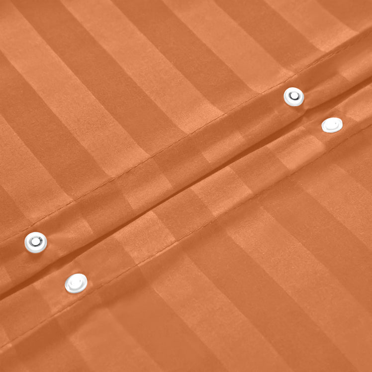 Stripe Rust Duvet Cover Set With Pillowcases