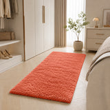 Rust Shaggy Rug Faux Fur Anti Slip Soft Plush