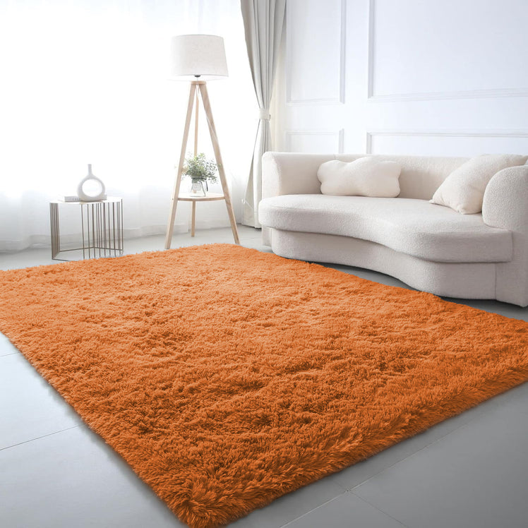 Rust Shaggy Rug