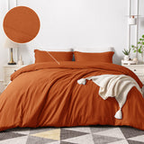 Plain Rust Duvet Cover