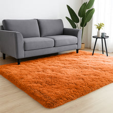 Faux Fur Anti Slip Soft Plush Rust Shaggy Rug