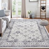 Persian Floral Medallion Cashmere Rug Serene