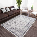 Persian Floral Medallion Cashmere Rug Serene