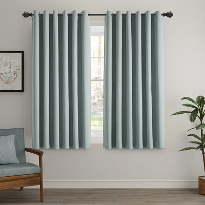 Blackout Linen Curtains, Eyelet Design - Thick & Heavy