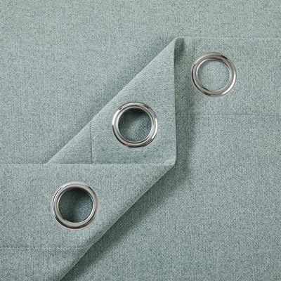 Blackout Linen Curtains, Eyelet Design - Thick & Heavy