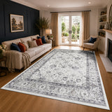 Persian Floral Medallion Cashmere Rug Serene
