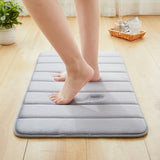 Memory Foam Bath Mat Silver