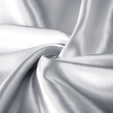 Satin Silk Pillowcases Pair Silver