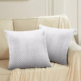 Quilted Embossed Wave Striped Cushion Covers