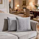 Velvet Embossed Pattern Cushion Covers Pebbles