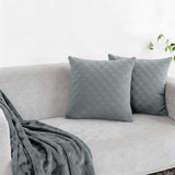 Velvet Embossed Pattern Cushion Covers Check