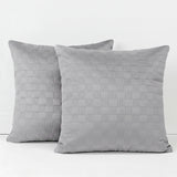 Velvet Embossed Pattern Cushion Covers Check