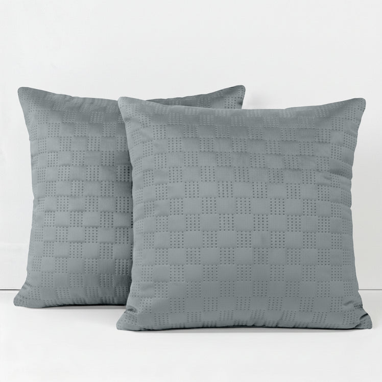 Velvet Embossed Pattern Cushion Covers Check
