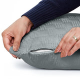 Velvet Embossed Pattern Cushion Covers Check