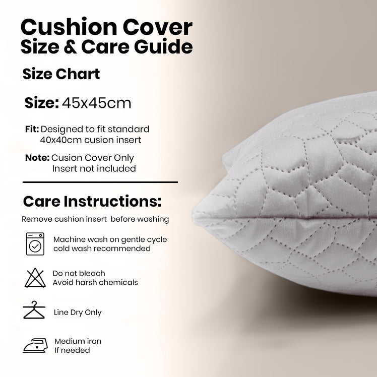 Velvet Embossed Pattern Cushion Covers Pebbles
