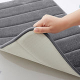 Memory Foam Bath Mat Silver