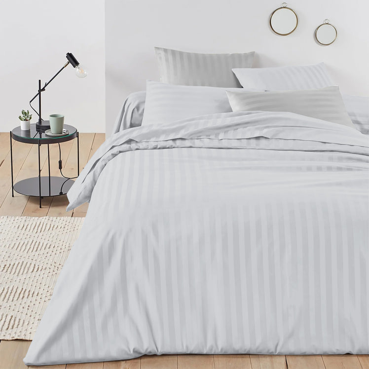 Stripe Duvet Covers Bedding Set with Pillowcases & Fitted Sheet