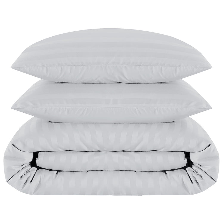 Stripe Duvet Covers Bedding Set with Pillowcases & Fitted Sheet