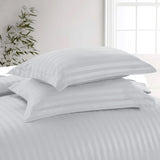 Stripe Silver Duvet Cover Set With Pillowcases