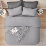4 Piece Bedding Set Duvet Cover, Pillowcases & Fitted Sheet