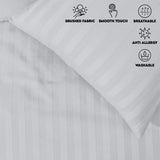 Stripe Duvet Covers Bedding Set with Pillowcases & Fitted Sheet