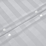 Stripe Silver Duvet Cover Set With Pillowcases