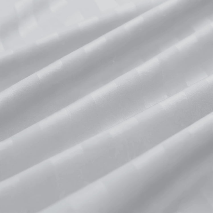 Stripe Silver Duvet Cover Set With Pillowcases