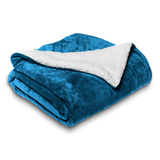 Teal Sherpa Throw Blanket