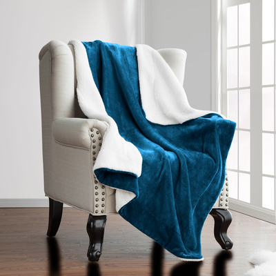 Sherpa Fleece Throw Blanket Single, Double, King