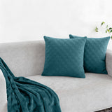 Velvet Embossed Pattern Cushion Covers Check