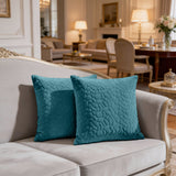 Velvet Embossed Pattern Cushion Covers Pebbles