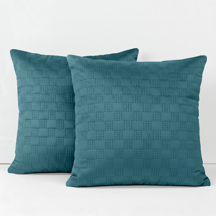 Velvet Embossed Pattern Cushion Covers Check