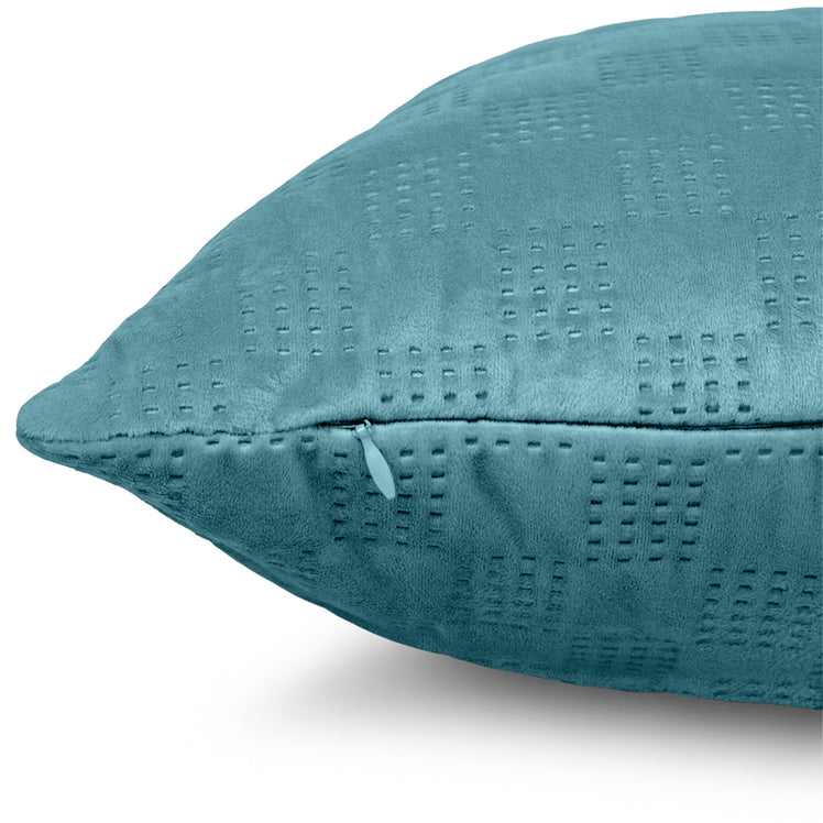 Velvet Embossed Pattern Cushion Covers Check