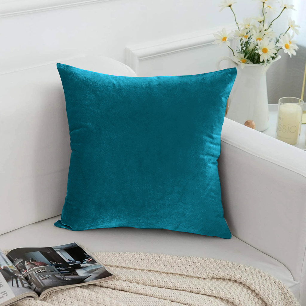Teal velvet throw hotsell