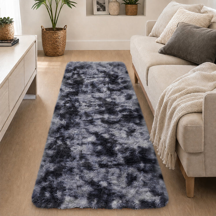 Faux Fur Anti Slip Soft Plush Shaggy Rug Tie Dye