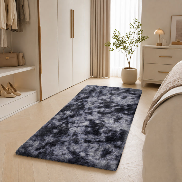 Faux Fur Anti Slip Soft Plush Shaggy Rug Tie Dye