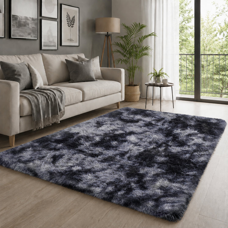 Faux Fur Anti Slip Soft Plush Shaggy Rug Tie Dye