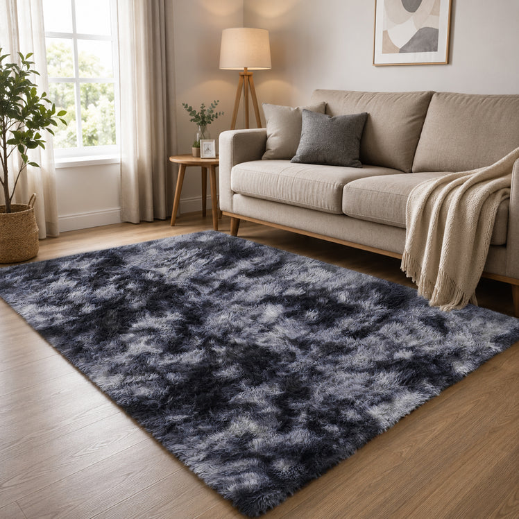 Faux Fur Anti Slip Soft Plush Shaggy Rug Tie Dye
