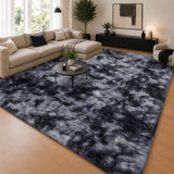 Faux Fur Anti Slip Soft Plush Shaggy Rug Tie Dye