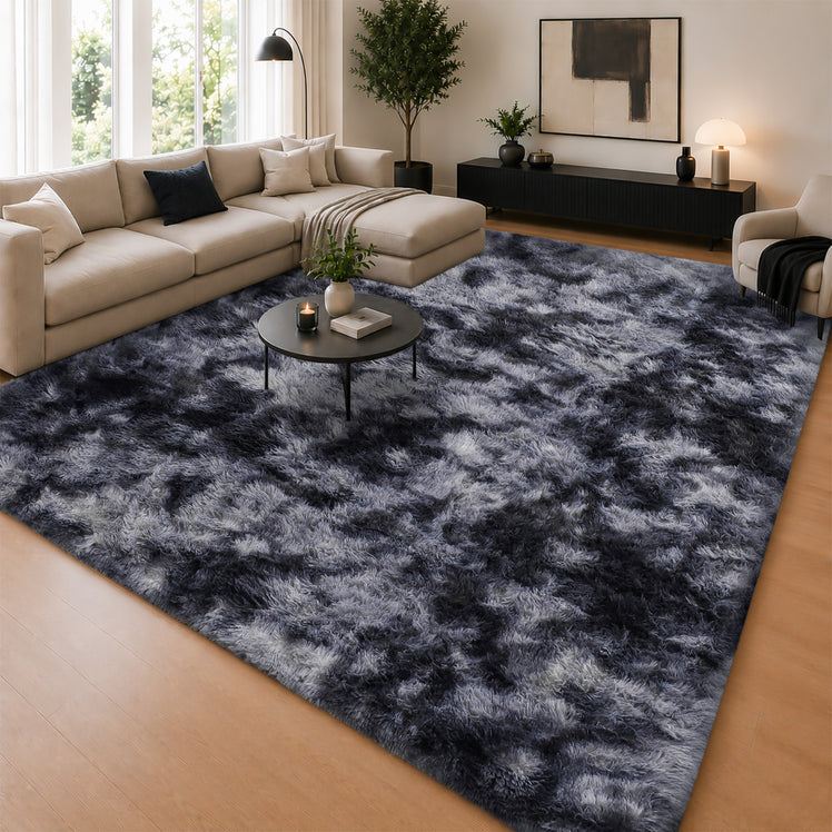 Faux Fur Anti Slip Soft Plush Shaggy Rug Tie Dye