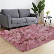 Faux Fur Anti Slip Soft Plush Shaggy Rug Tie Dye Lilac