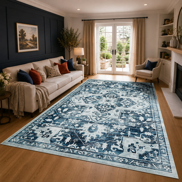 Bohemian Vintage Area Rug Tranquil