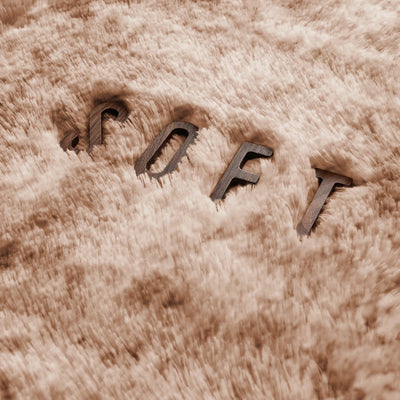 Faux Fur Anti Slip Soft Plush Shaggy Rug Tie Dye Beige