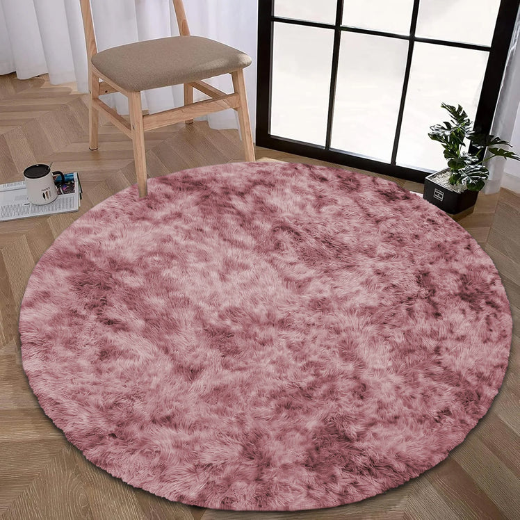 Faux Fur Anti Slip Soft Plush Shaggy Rug Tie Dye Lilac