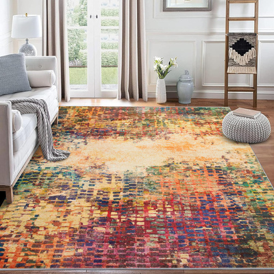 Vibrant Abstract Large Area Bedroom Rug