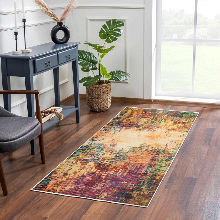 Vibrant Abstract Large Area Bedroom Rug
