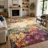 Vibrant Abstract Large Area Bedroom Rug