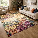 Vibrant Abstract Large Area Bedroom Rug